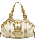 Louis Vuitton Trianon Teda GM Handbag M92391 Gold Ivory Canvas Leather Ladies Louis Vuitton