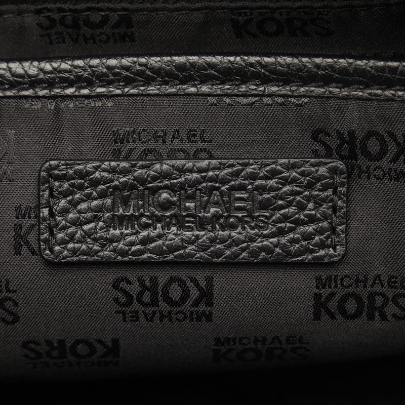 Michael Kors Abbey Stads Black Black Gold Leather  Michael Kors Luxury