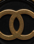 Chanel Vintage Cocomark Wind Cars Earrings Gold Black Mack   CHANEL