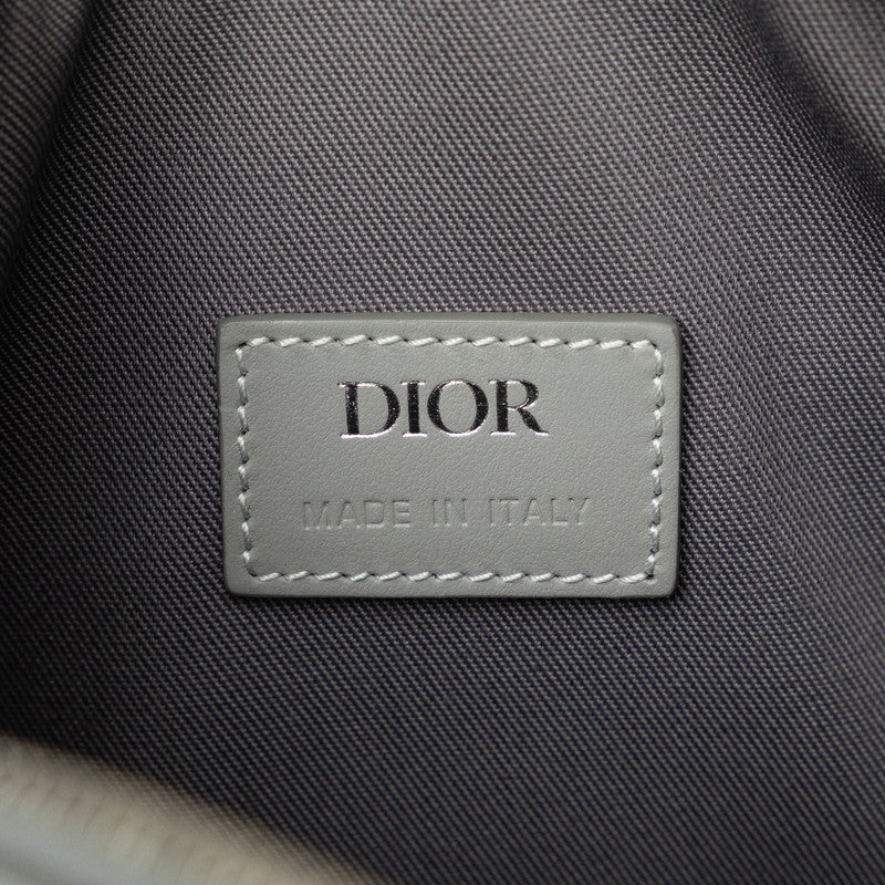 Dior CD Diamond Dior Ingot 22  Shoulder Bag Gray PVC Leather Men