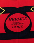 Hermes Carré 90 Eperon dOr Gold hirt Navi Multicolor Silk  Hermes