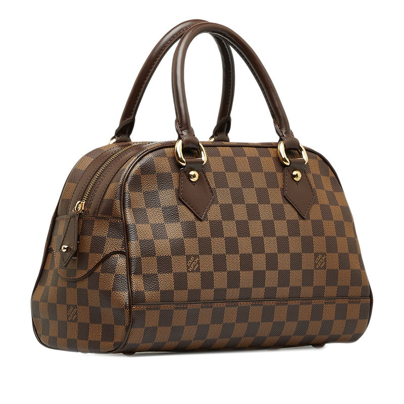 Louis Vuitton Damiere Duomo Handbag Mini Boston Bag N60008 Brown PVC Leather  Louis Vuitton