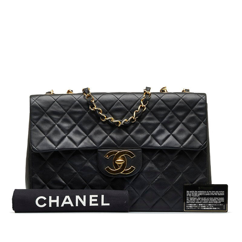Chanel Decamatrasse 34 Cocomark ingle 翻蓋鏈條單肩包 黑色 CHANEL
