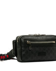 GUCCI GG Supreme 474293 Body Bag Belt Bag Black