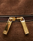 LOEWE Anagram Handbag  Bag Brown Suede Leather
