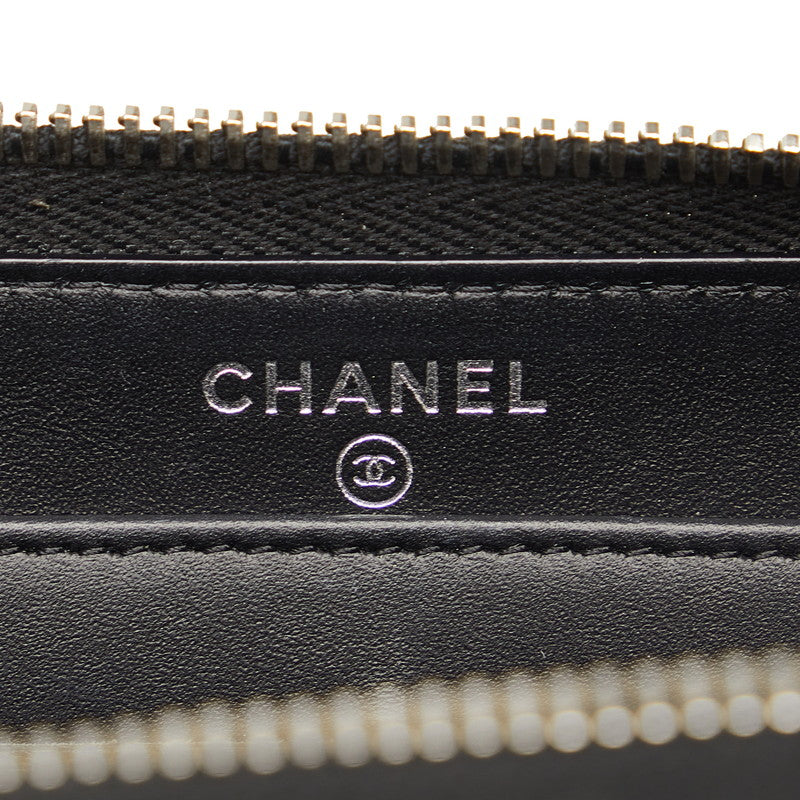 Chanel Coco Long Wallet Black Leather  Chanel