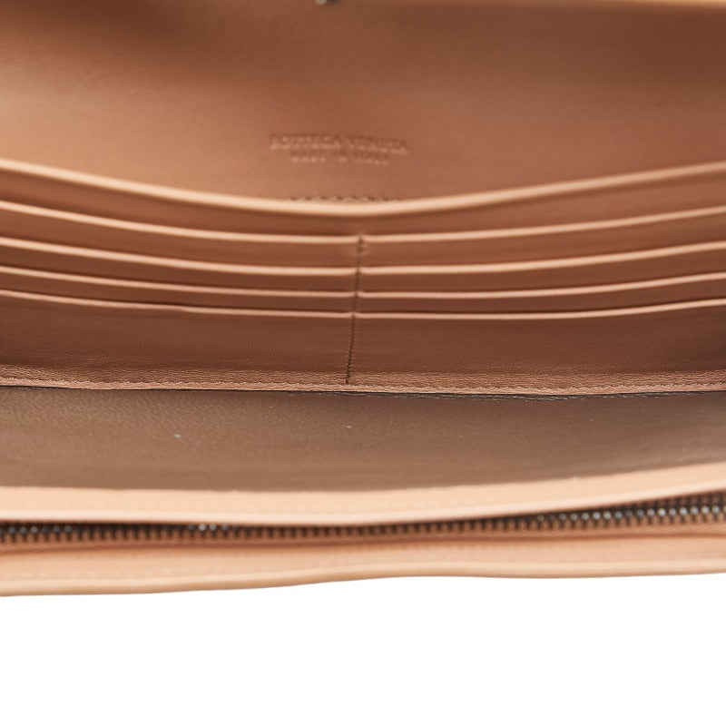 Bottega Veneta Intrecciato Long Wallet in Leather Pink Ladies