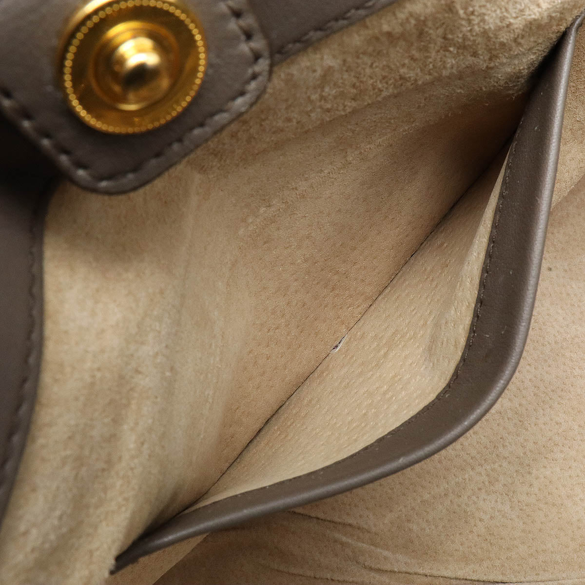 PRADA Soft Calf Leather Handbag Shoulder Bag Grey BN2103
