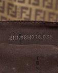 FENDI Zucchino Tote Bag 8BH076 Brown Canvas Leather ladies