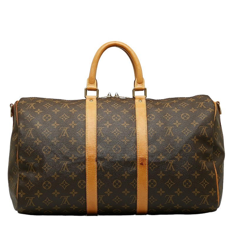 Louis Vuitton Monogram Keepall Bandrier 45 Boston Bag Handbag Shoulder Bag 2WAY M41418 Brown PVC Leather  Louis Vuitton