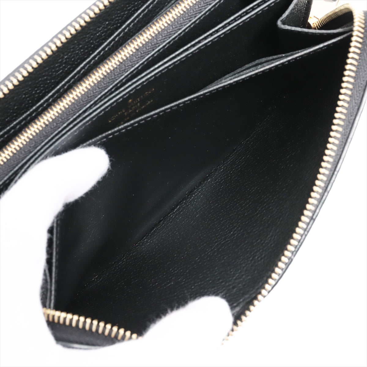Louis Vuitton Double Color Monogram Amplant Zipper Wallet M80481 Noir Round Zipper Wallet