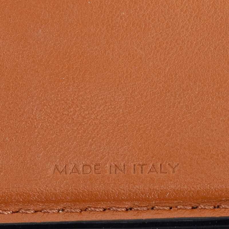Celine Trionf Three Folded Wallet Leather Brown