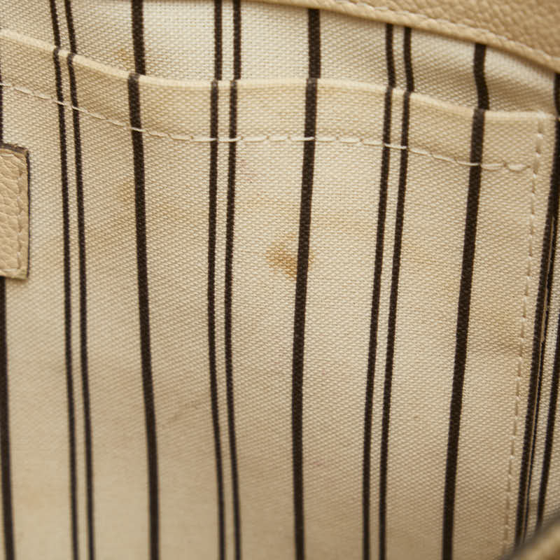 LOUIS VUITTON Louis Vuitton Monogram Amplant M41152 Handbag Leather Dune Beige