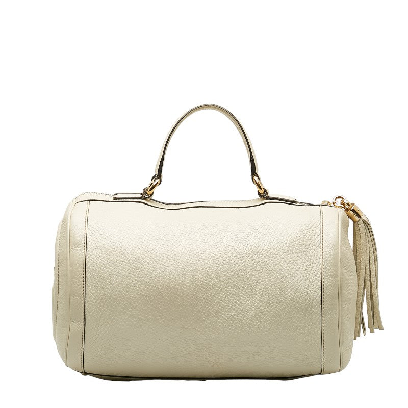Gucci Soho Interlocg G Handbags Mini Boston Bag 282302 White Leather  Gucci
