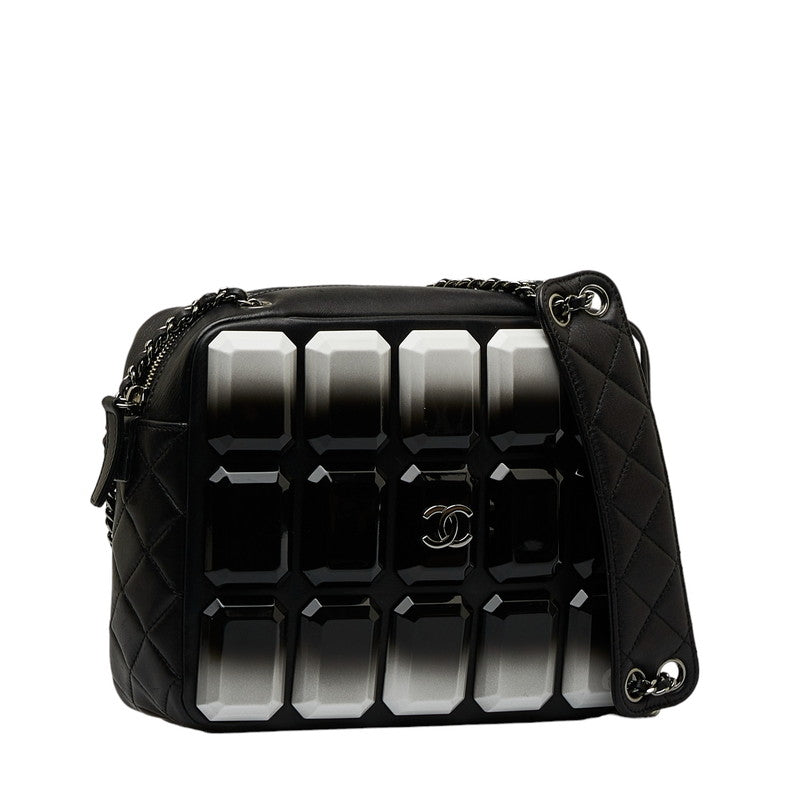 Chanel Matrace On Board ping Pop Art Chain houlder Bag Black White   CHANEL