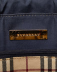 Barbary Nova Check Handbags Navi Leather  Burberry