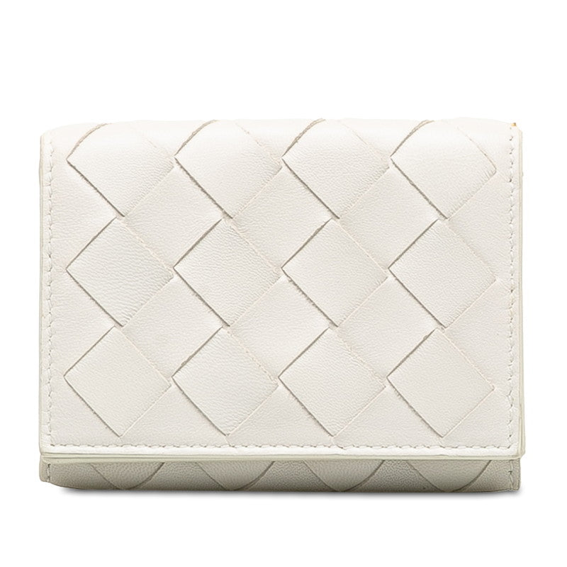 BOTTEGAVENETA BOTTEGAVENETA Interlude Three Folded Wallet Leather White