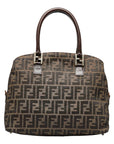 Fendi Zucca Handbags Tote Bag Brown Canvas Leather Ladies Fendi