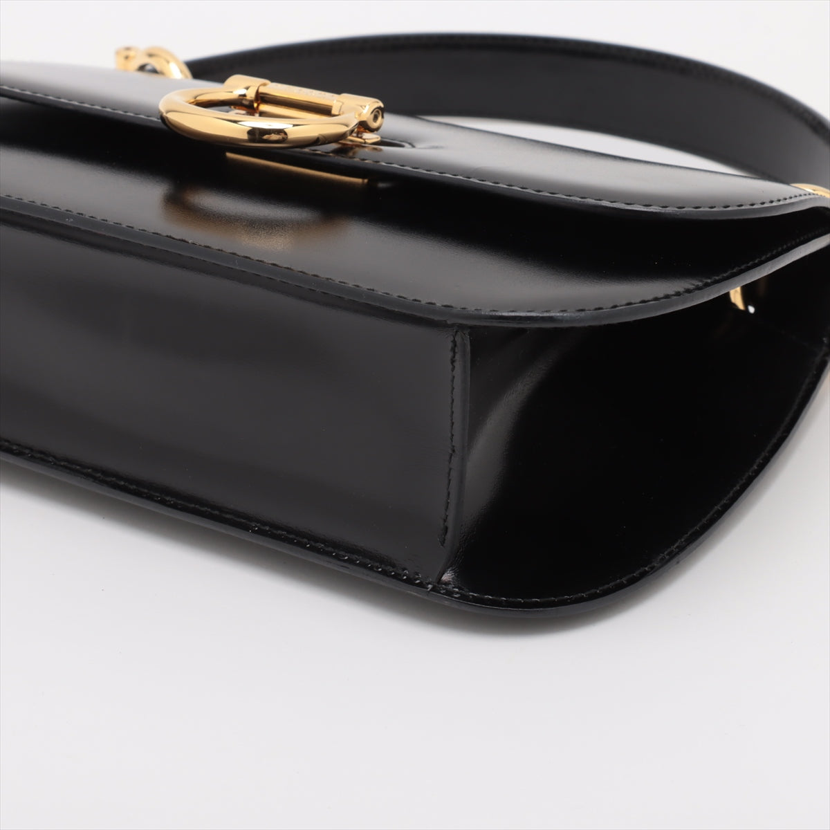 Celine Vintage Leather 2WAY Handbag Black