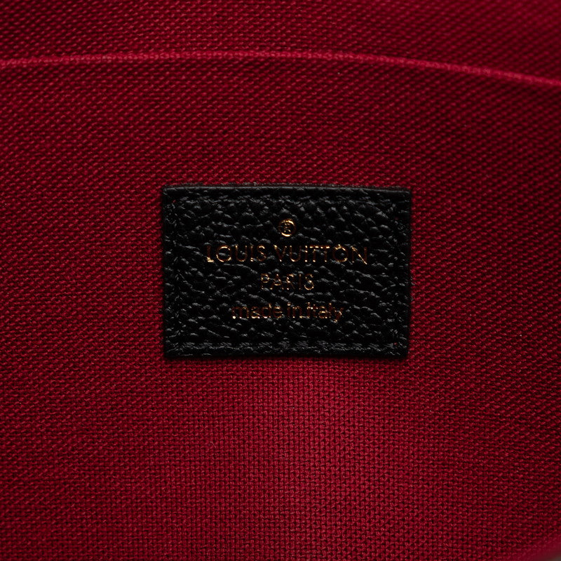LOUIS VUITTON Louis Vuitton Monogram Amplant M80482 Shoulder Bag Leather Black Beige