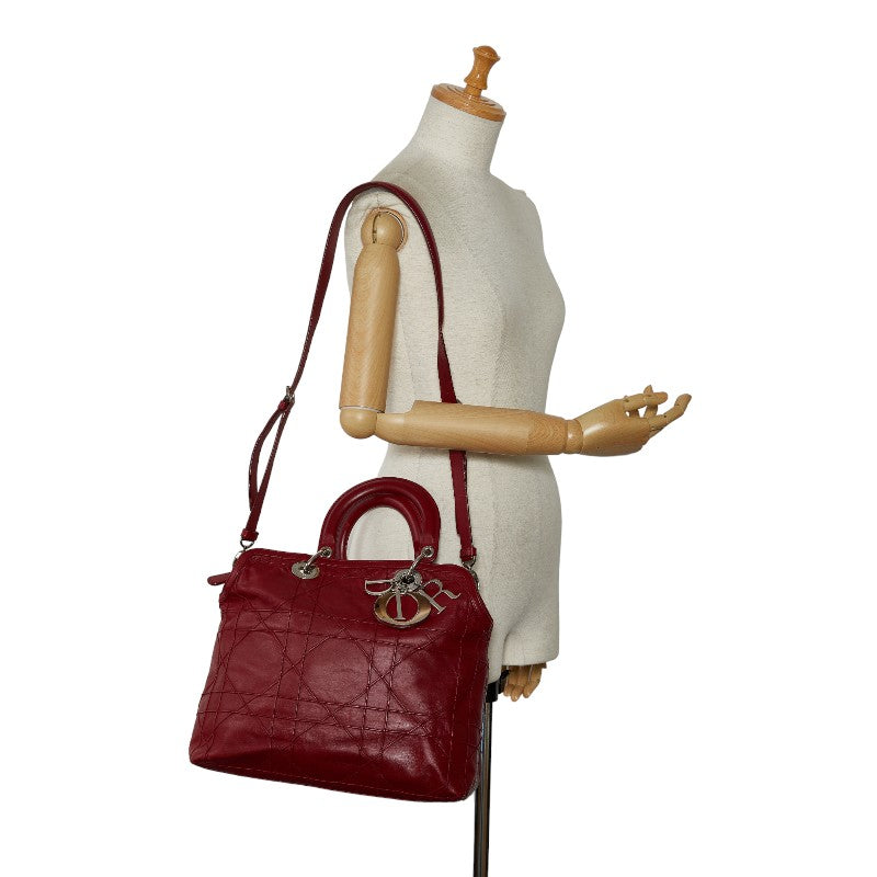 Dior Grandville 女士手提包單肩包 2WAY 紅色皮革 Dior