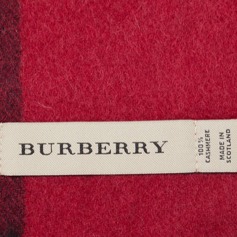Burberry Nova Check Cashmere Scarf Red Ladies