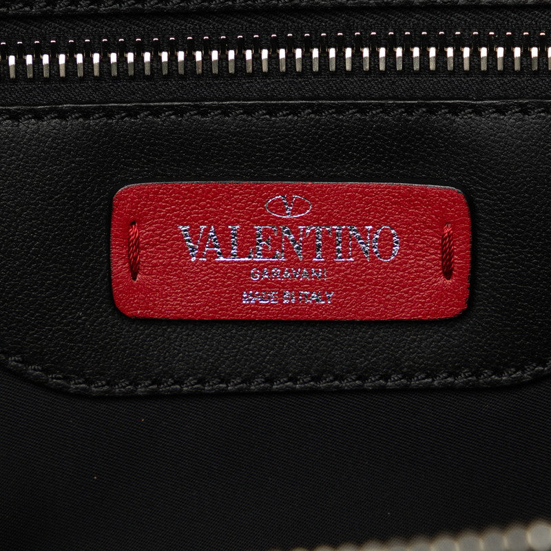 Valentino Logo Body Bag Black Leather  Valentino Ladies Ladies Ladies Ladies Ladies Ladies Ladies