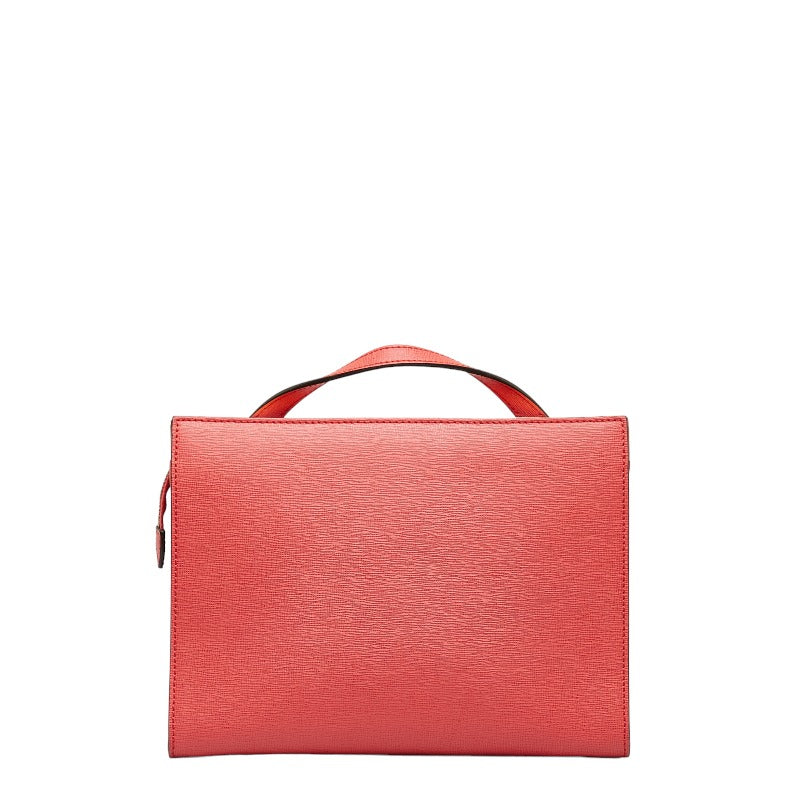 FENDI Top Handle Handbag Crossbody Bag Leather Pink Ladies