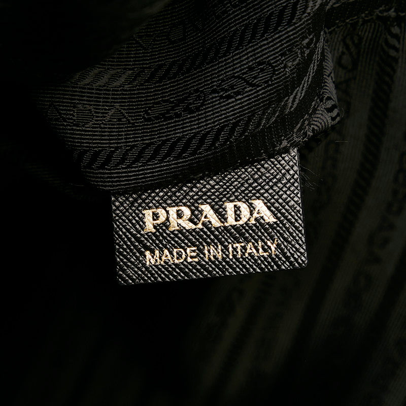 PRADA Prada Sapphire Handbags Laser Black Yellow  Sapphire