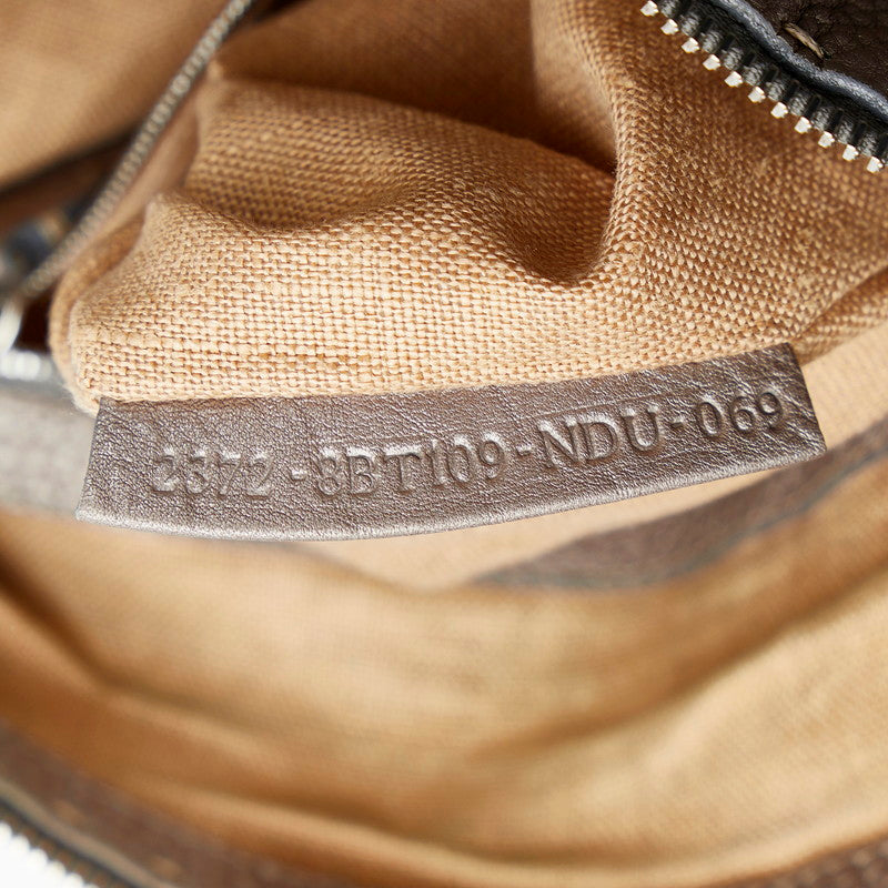 FENDI FENDI 8BT109 Shoulder Bag Leather Gray