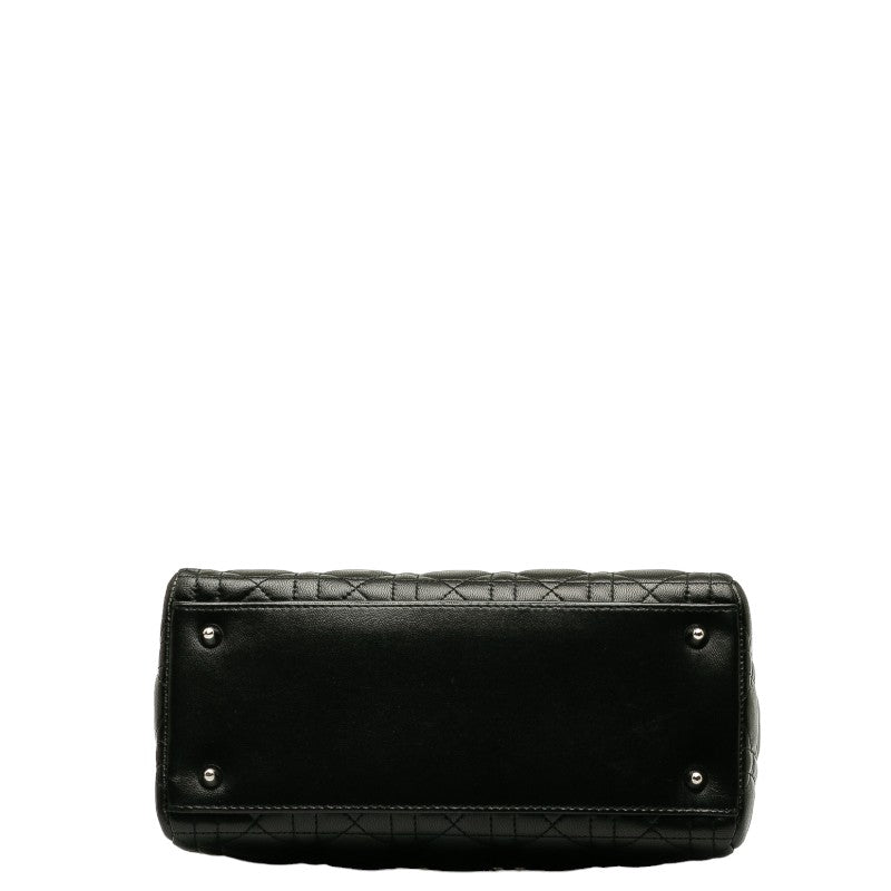 Dior Lady  Handbag Black G Leather  Dior