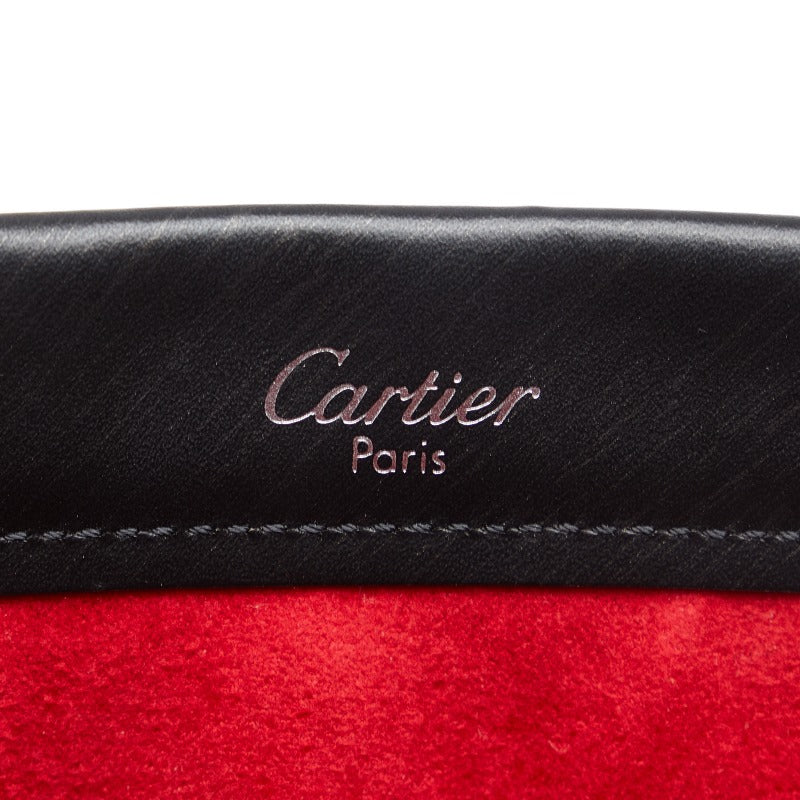 Cartier Shoulder Bag Black Leather  Cartier