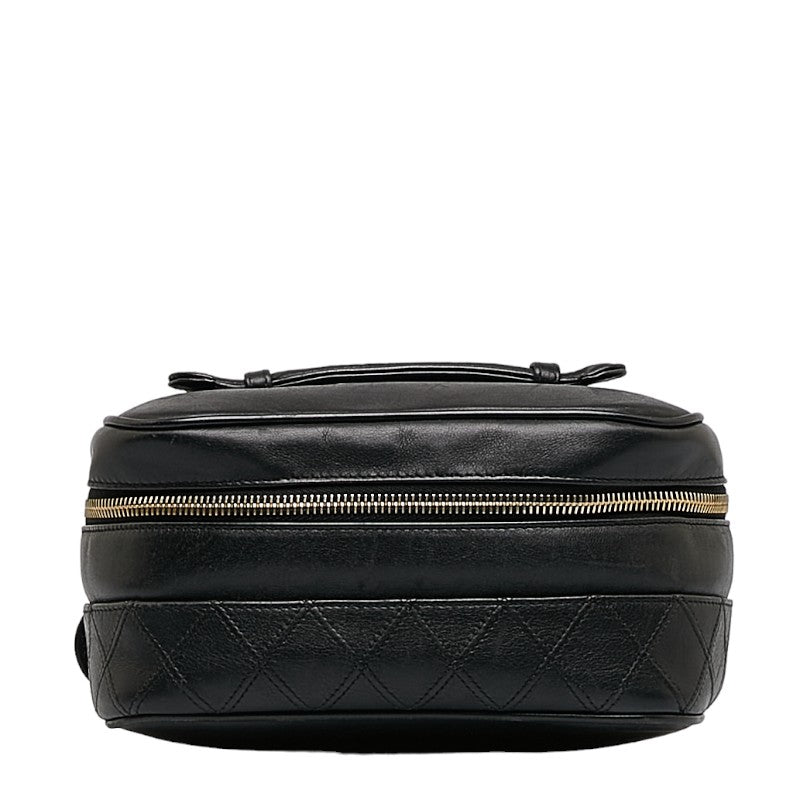 Chanel Cocomark Bicolore Handbags Vanity Bag Black Ram Skin Ladies CHANEL