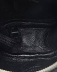 Saint Laurent Round Clutch Bag in Leather Black