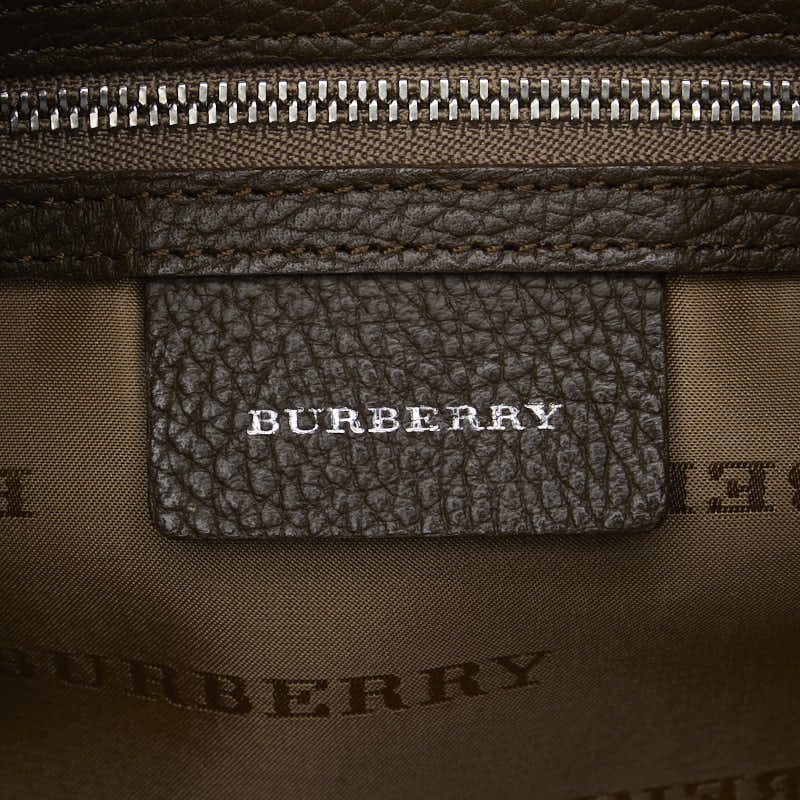 Burberry Nova Check Shoulder Bag Beige Multicolor Canvas Leather Ladies Burberry