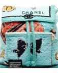 Chanel Pillage Rucksack Backpack Green Multicolor Cotton Lady Chanel