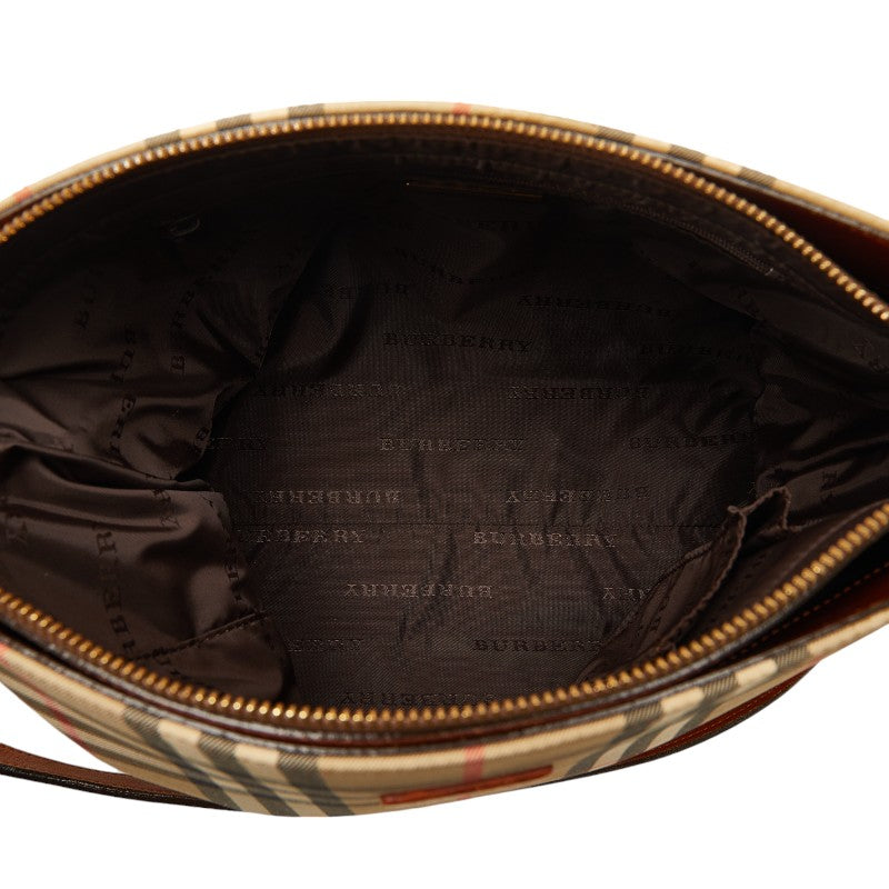 Burberry Nova Check  One-Shoulder Bag Beige Canvas Leather  BURBERRY