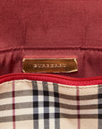 Burberry Nova Check Shoulder Bag One Shoulder Red Leather  Burberry