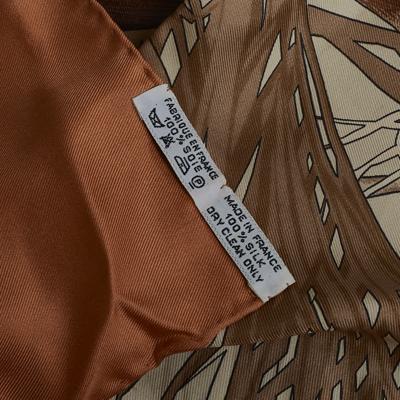 Hermes Carré 90 URBAN DES REINES Princess Turban Scarf Orange Multicolor Silk  Hermes