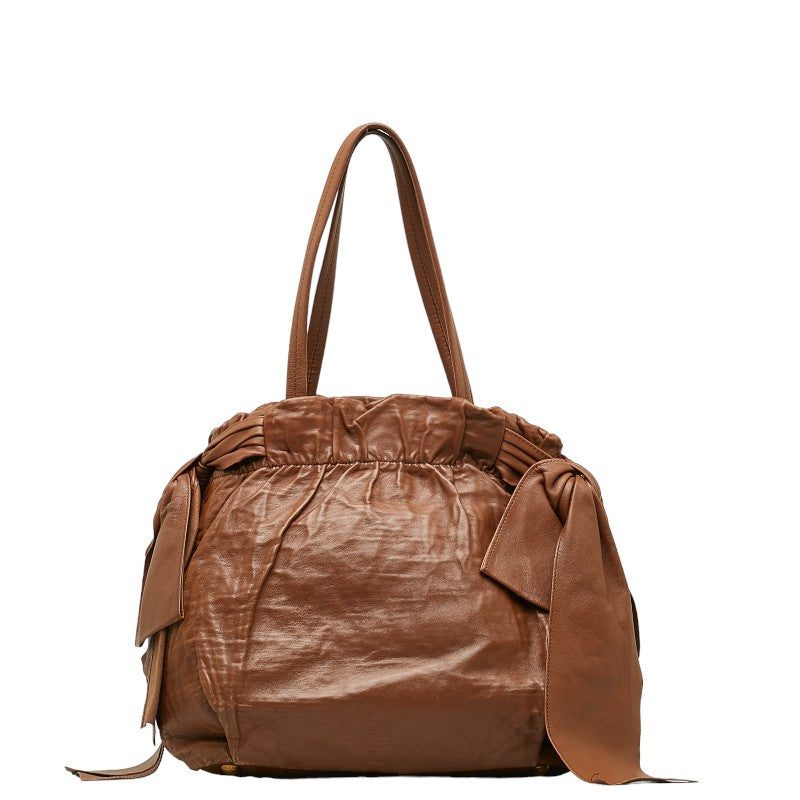 PRADA PRADA BN1760 Handbag Leather Brown  Ladies Ladies