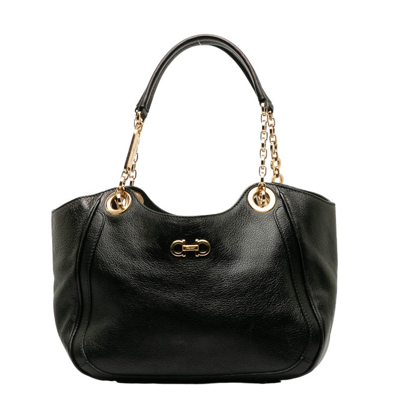 Salvatore Ferragamo Handbag Black Leather Ladies