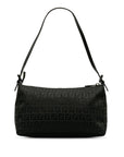 Fendi Zuo Mini Handbags Porch 8BR156 Black Canvas Leather  Fendi