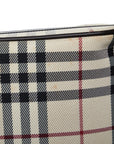 Burberry Nova Check Handbags White Black Canvas Leather Ladies Burberry