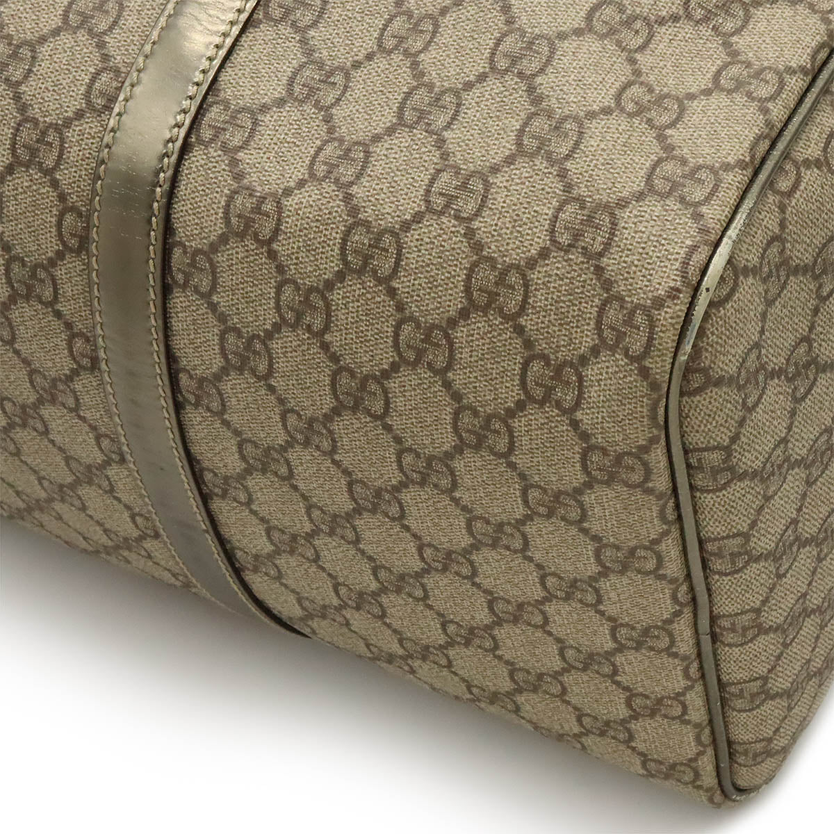 GUCCI Gucci GG Spring GG Plus Boston Bag Travel Bag PVC Metallic Leather Gold Carqueview 193602