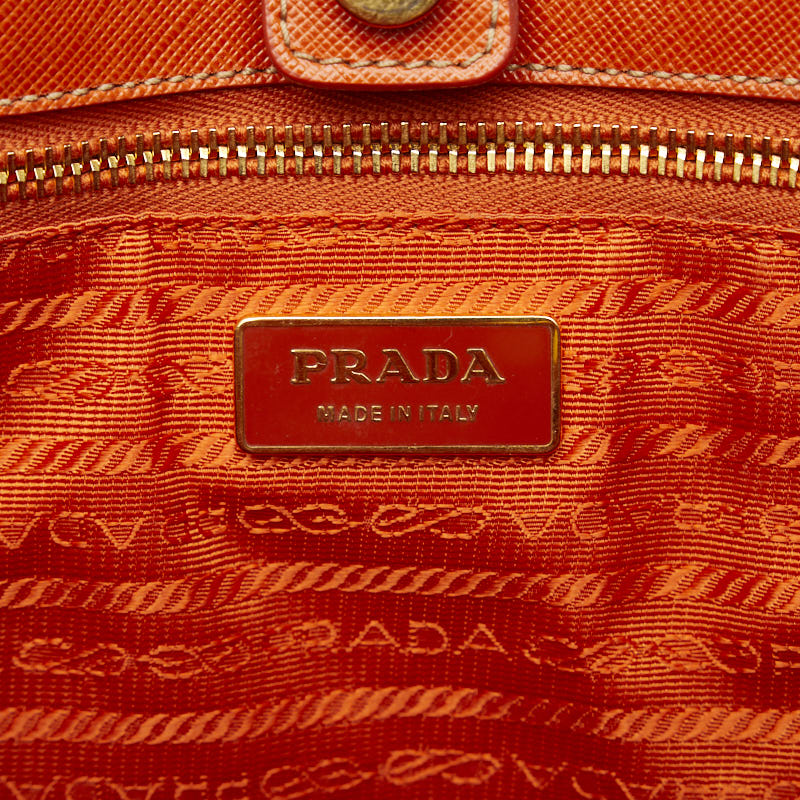 Prada Sapphiano Handbags Handbags Orange Leather  Prada