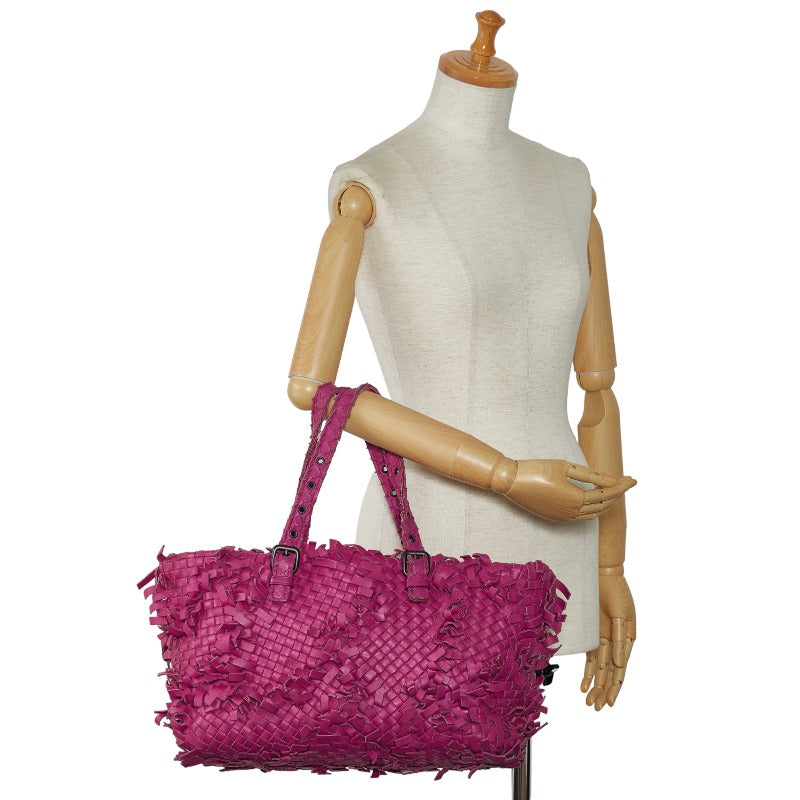 Bottega Veneta Intrecciato Tote Bag in Leather Purple Ladies 278480