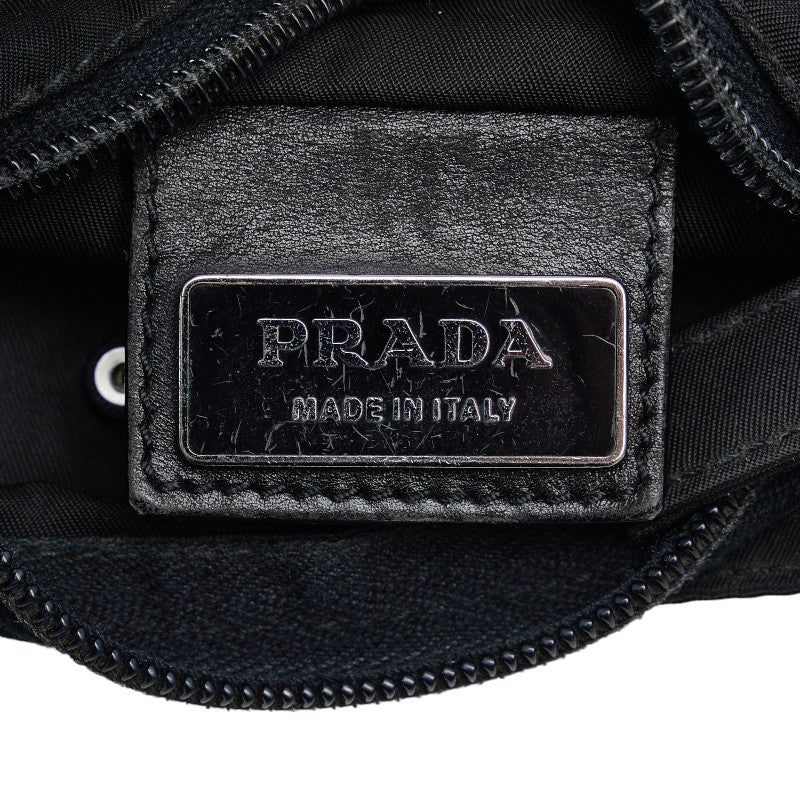 Prada Prada Sacoche Shoulder Bag Nylon Black Ladies