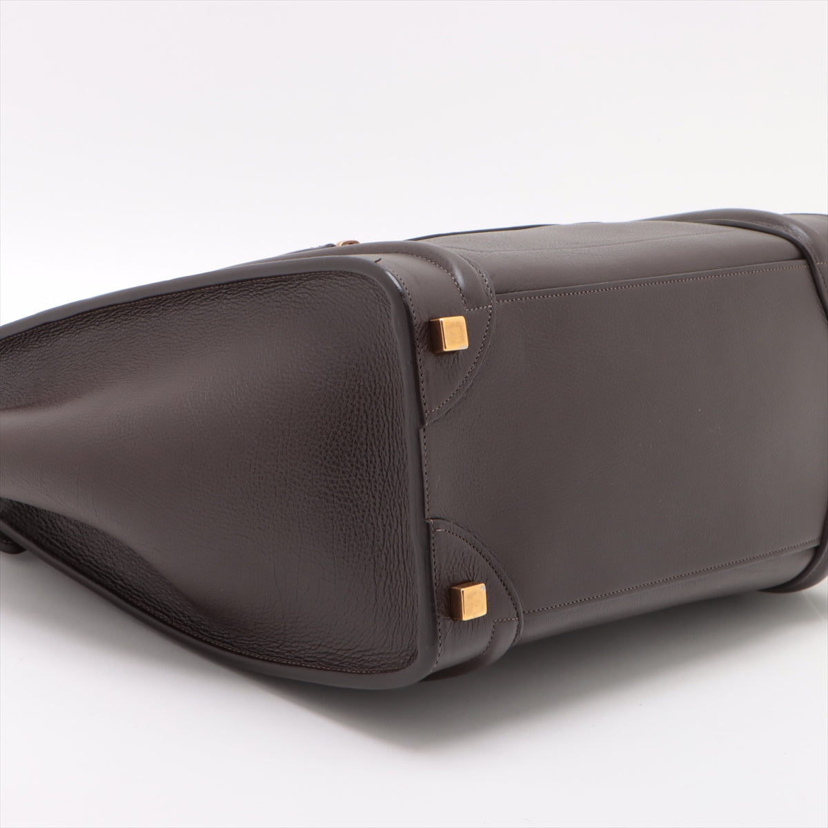Celine Luggage Micro Handbag Calfskin Leather Brown