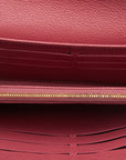 Louis Vuitton Monogram Amplant Portfolio Sarah Long Wallet M62213 Lean Pink Leather  Louis Vuitton