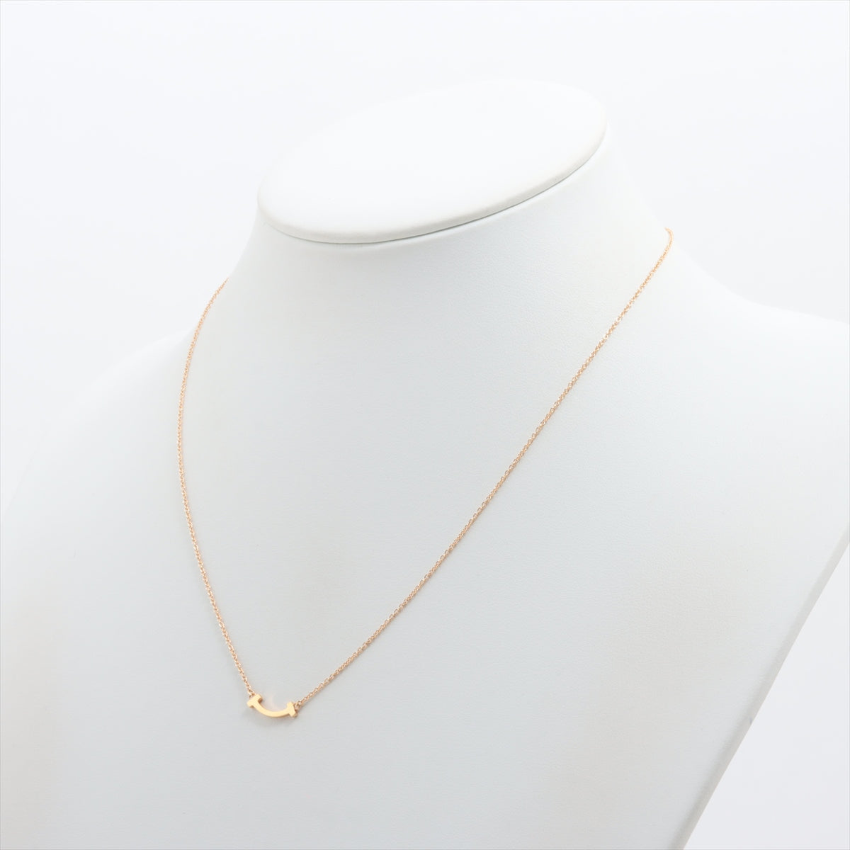 Tiffany T Smile Micro Necklace 750 (YG) 2.4g